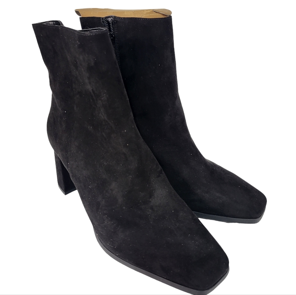 INC International Concepts Dasha Block-heel Booties Black 7 - Picture 2 of 4